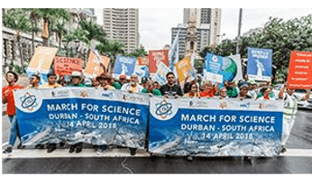The 2018 Durban Chapter March for Science attracts huge support from scientists and students